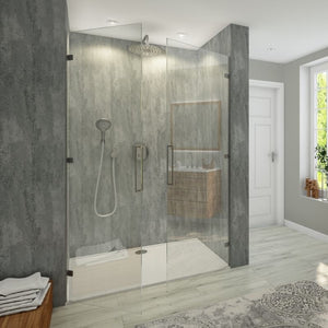Large Brushed Silver Shower Panel 1.0m x 2.4m