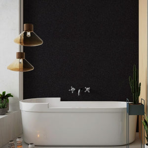 Large Premium Black Metallic Gemstone Shower Panel 1.0m x 2.4m