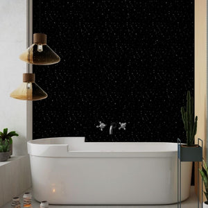Large Black Sparkle Shower Panel 1.0m x 2.4m