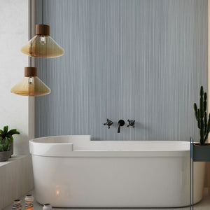 Large Brushed Grey String Shower Panel 1.0m x 2.4m