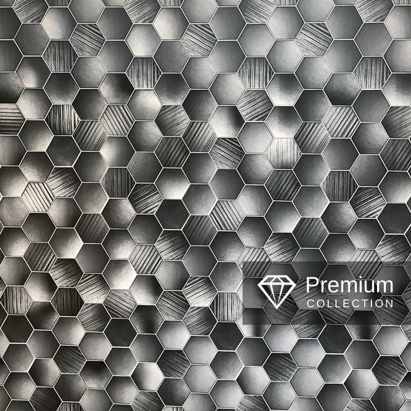 Large Premium Hexagonal Grey Shower Panel 1.0m x 2.4m