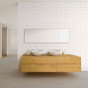 Large Premium London White Tile Shower Panel 1.0m x 2.4m