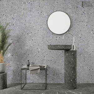 Large Premium Grey Granite Terrazzo Shower Panel 1.0m x 2.4m