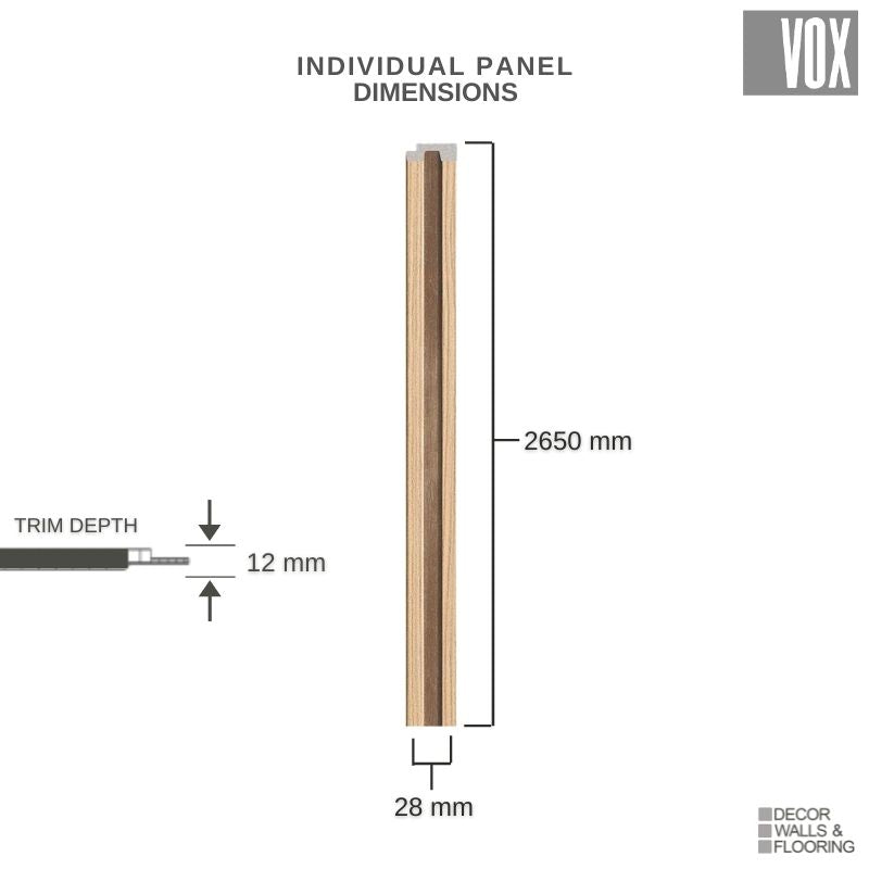 Vox Linerio S-Line Natural Slat Panel | Right Hand Trim
