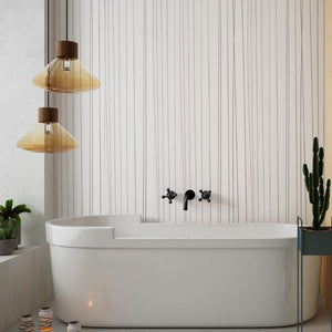 Large Silver String Shower Panel 1.0m x 2.4m