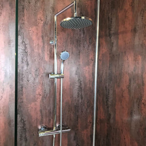 Large Brushed Copper Shower Panel 1.0m x 2.4m-Shower Panel-Decor Walls & Flooring