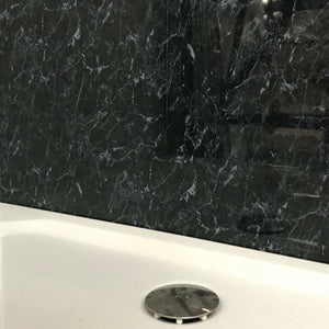 Large Black Marble Shower Panel 1.0m x 2.4m-Shower Panel-Decor Walls & Flooring