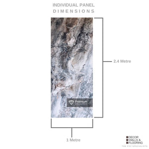 Large Premium Mochaccino Marble Matt Shower Panel 1.0m x 2.4m