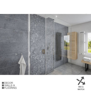 Large Premium Mosaic Blue Shower Panel 1.0m x 2.4m-Shower Panel-Decor Walls & Flooring