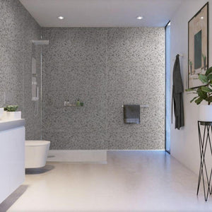 Positano Grey Terrazzo | ShowerWall