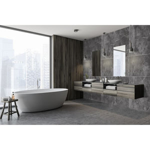 Large Premium Tile Grey Shower Panel 1.0m x 2.4m