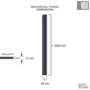 Vox Linerio S-Line Anthracite Slat Panel | Right Hand Trim