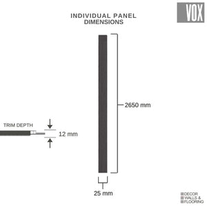 Vox Linerio S-Line Anthracite Slat Panel | Universal Trim