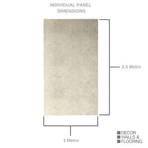 Large Beige Concrete Shower Panel 1.0m x 2.4m