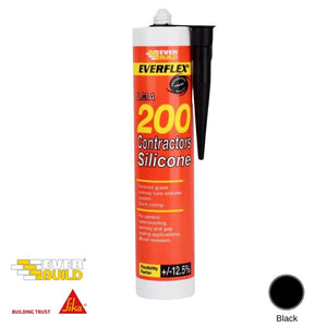 Black Silicone '200 Contractors'-Decor Walls & Flooring