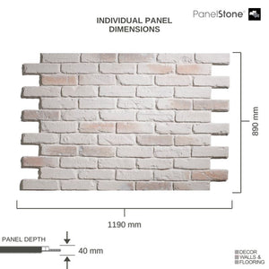 British Brick Old White Panel Stone