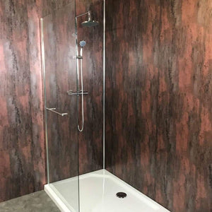 Large Brushed Copper Shower Panel 1.0m x 2.4m