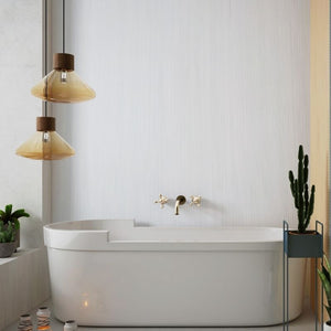 Large Brushed White Shower Panel 1.0m x 2.4m