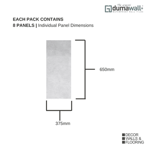 Dumawall Plus Cloudy White | Solid Core Bathroom Wall Tile | 8 Pack