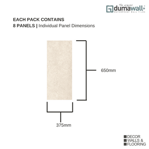 Dumawall Plus Beige | Solid Core Bathroom Wall Tile | 8 Pack