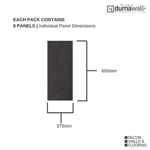 Dumawall Plus Nero | Solid Core Bathroom Wall Tile | 8 Pack