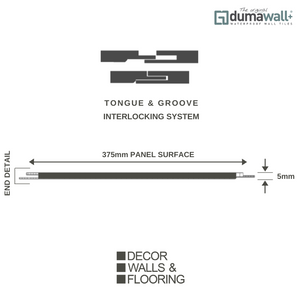 Dumawall Plus Ceppo De Gri | Solid Core Bathroom Wall Tile | 8 Pack