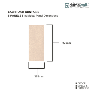 Dumawall Plus Ecru | Solid Core Bathroom Wall Tile | 8 Pack