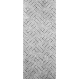 Large Premium Grey Herringbone Tile Matt 1.0m x 2.4m Shower Panel