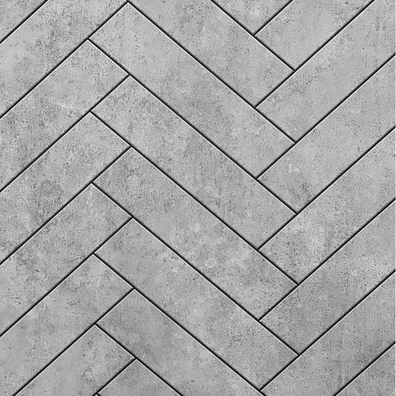 Large Premium Grey Herringbone Tile Matt 1.0m x 2.4m Shower Panel