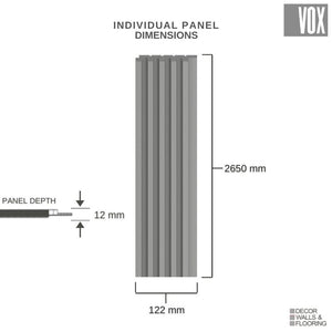 Vox Linerio S-Line Grey Slat Panel