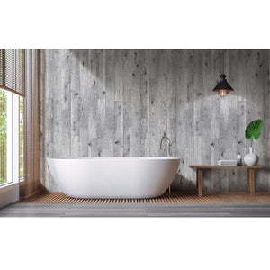 Large Premium Light Grey Oak Shower Panel 1.0m x 2.4m-Shower Panel-Decor Walls & Flooring