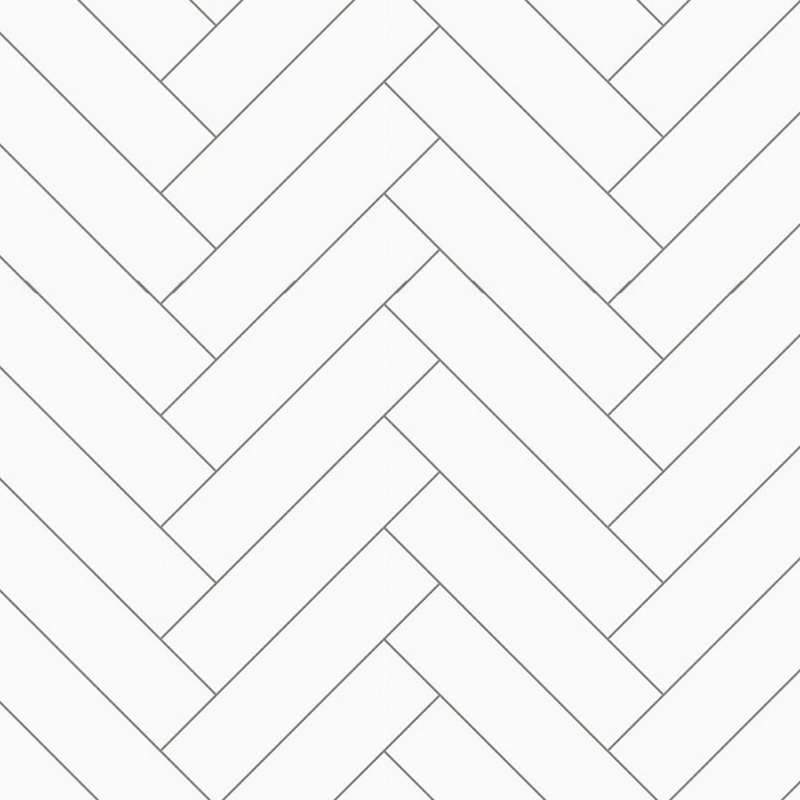 White Herringbone 8mm Sample