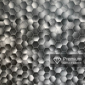 Large Premium Hexagonal Grey Shower Panel 1.0m x 2.4m-Shower Panel-Decor Walls & Flooring