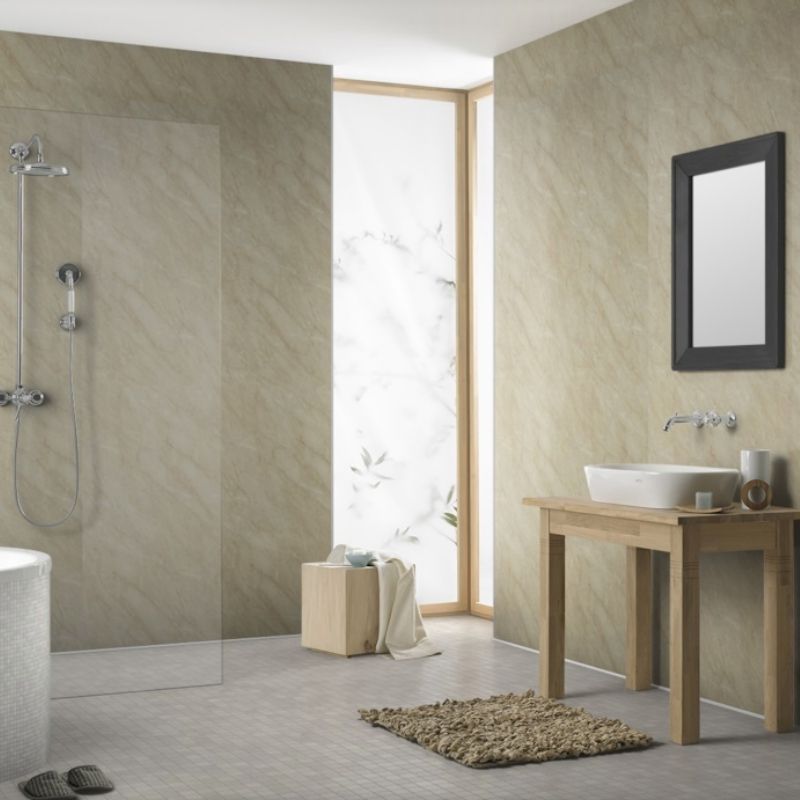 Ivory Marble-ShowerWall-Decor Walls & Flooring