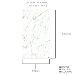 Large Premium Onyx Beige Shower Panel 1.0m x 2.4m-Shower Panel-Decor Walls & Flooring