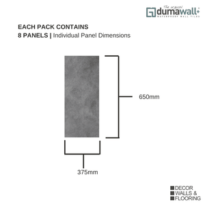 Dumawall Plus Mystic Grey | Solid Core Bathroom Wall Tile | 8 Pack