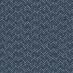 Navy Herringbone | ShowerWall