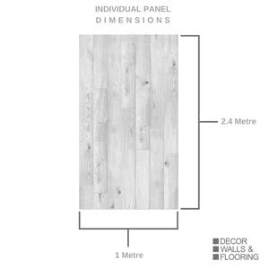 Large Premium Light Grey Oak Shower Panel 1.0m x 2.4m-Shower Panel-Decor Walls & Flooring