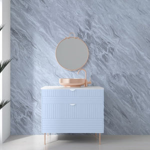 Large Premium Ocean Marble Shower Panel 1.0m x 2.4m