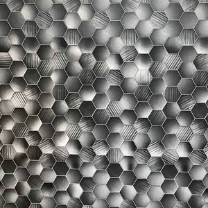 Large Premium Hexagonal Grey Shower Panel 1.0m x 2.4m