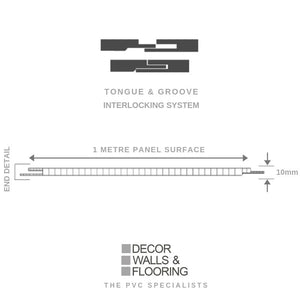 Large Pergamon Shower Panel 1.0m x 2.4m-Shower Panel-Decor Walls & Flooring