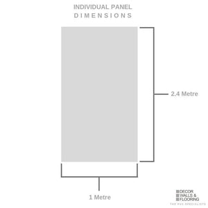 Large White Wood Gloss Shower Panel 1.0m x 2.4m