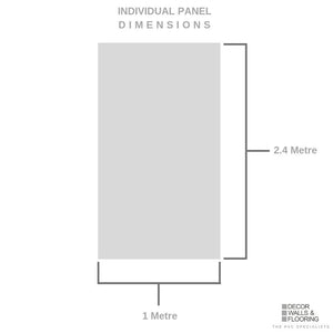 Large Brushed Silver Grey Shower Panel 1.0m x 2.4m-Shower Panel-Decor Walls & Flooring