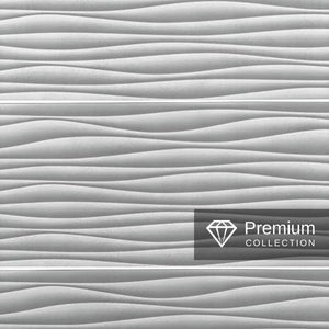 Large Premium Silver Wave Shower Panel 1.0m x 2.4m