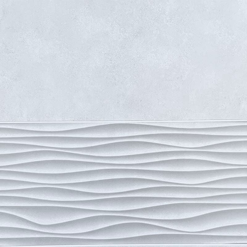 Premium Silver Wave Tile Shower Panel Sample