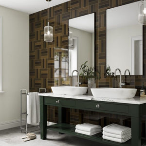 Square Parquet Bronze | ShowerWall