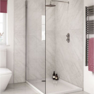 Large Subtle Grey Marble Shower Panel 1.0m x 2.4m