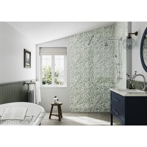 Victorian Floral Sage | ShowerWall