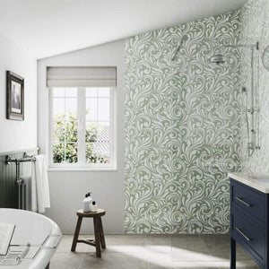 Victorian Floral Sage | ShowerWall