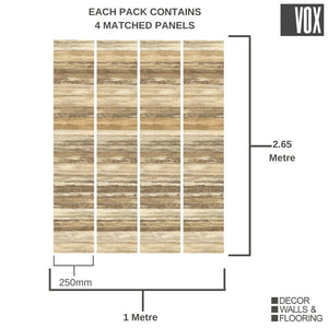 Vox Vilo Motivo Modern 3D Reclaimed Wood | 4 Pack